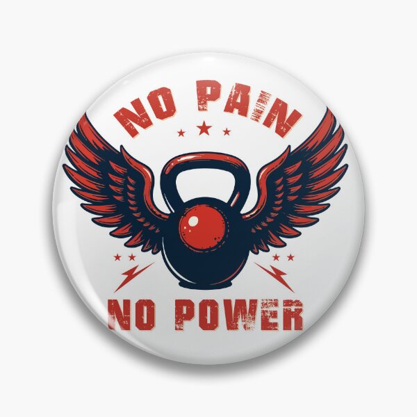 Item preview, NO PAIN NO POWER T-Shirt - Red Wings Kettlebell Functional Fitness Tee designed and sold by Design-Pro-21.