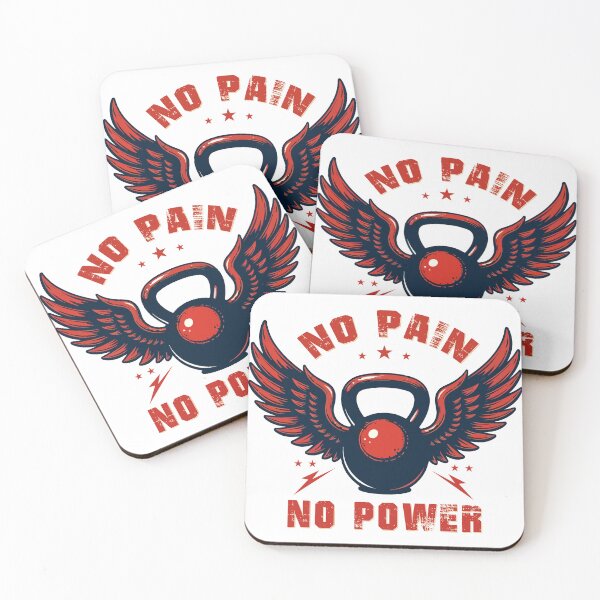 Item preview, NO PAIN NO POWER T-Shirt - Red Wings Kettlebell Functional Fitness Tee designed and sold by Design-Pro-21.