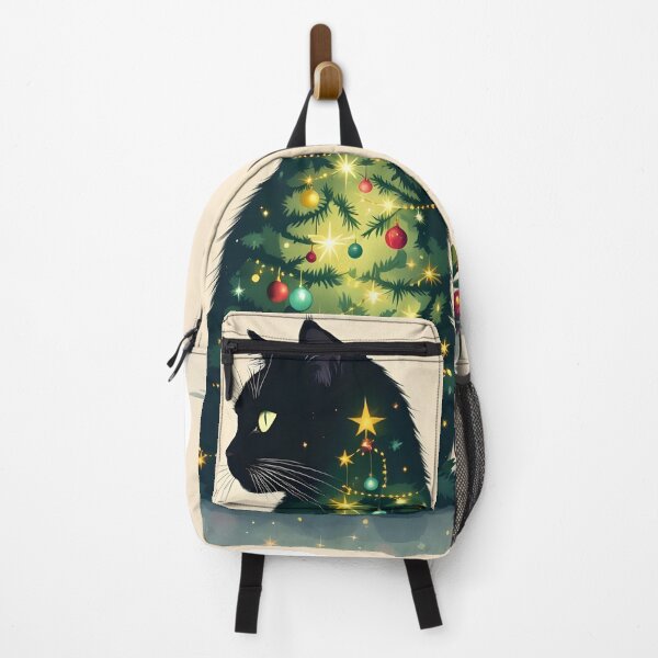Item preview, Double Exposure Christmas Cat and Trees designed and sold by Shelley Loewnau-Jones Studio.