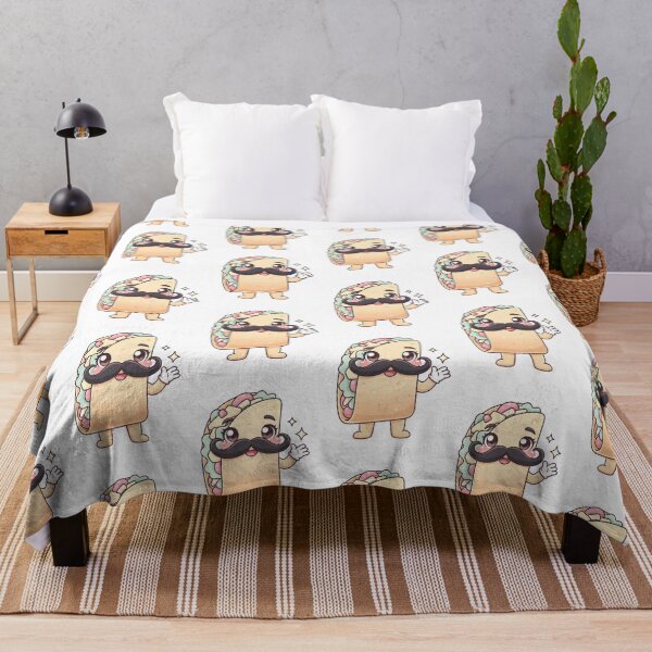 Item preview, Funny Taco Character with Mustache - Mexican Food Cartoon Mascot designed and sold by RudArtAI.