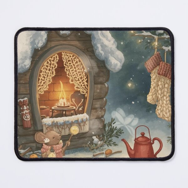 Item preview, Cottagecore Christmas Magic – Cozy Winter Woodland Illustration designed and sold by Deezyned.