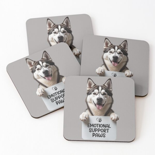 Item preview, Cute Husky - Emotional Support Paws  designed and sold by SolaoLab.