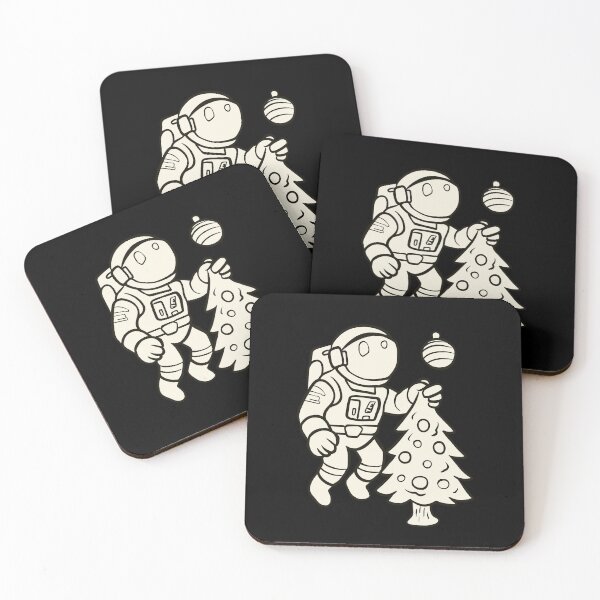 Item preview, Astronaut Christmas Tree | Cute Space Holiday Illustration designed and sold by CinthyaNovae.