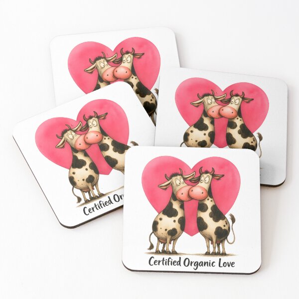 Item preview, Cute Cow Couple Certified Organic Love designed and sold by Mastermind-Art.