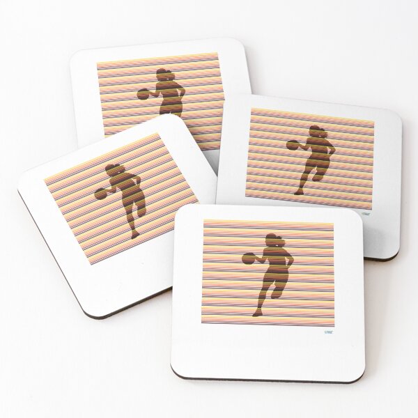 Item preview, HOOPER GIRL with handles Red stripes: Retro abstract basketball shirt designed and sold by SlanTee.