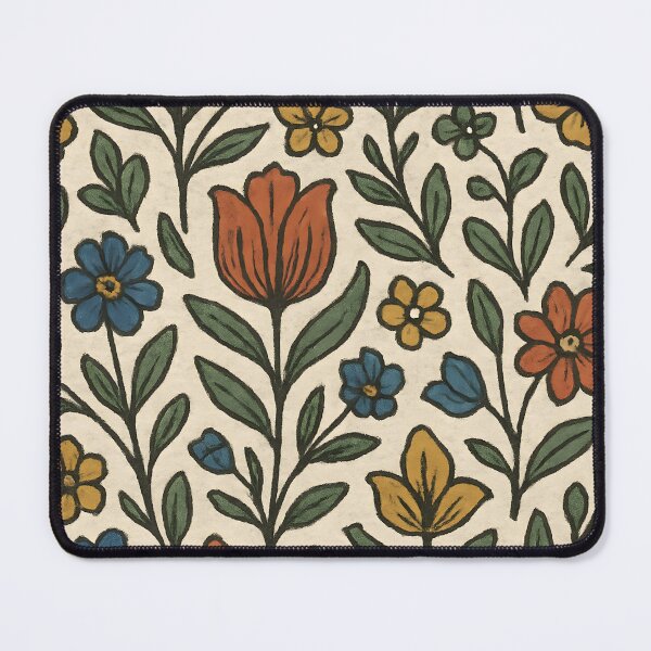 Item preview, Swedish Dalecarlian Tapestry – Mixed Bloom Sprig Folk Floral designed and sold by Artsy-With.