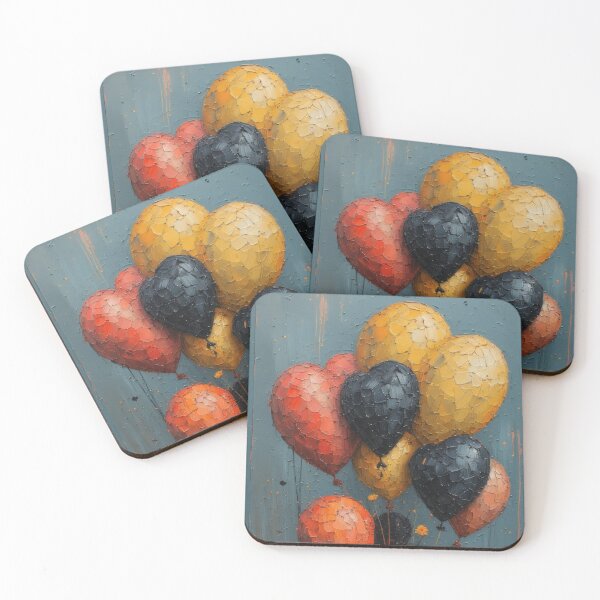 Item preview, Heart-shaped balloons with delicate flowers designed and sold by Mianku | Für das Leben.