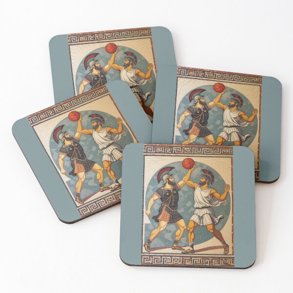 Item preview, "Greek Hoops: Ancient Warriors Playing Basketball" designed and sold by TheWonkyEaselCo.