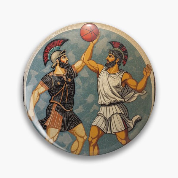 Item preview, "Greek Hoops: Ancient Warriors Playing Basketball" designed and sold by TheWonkyEaselCo.