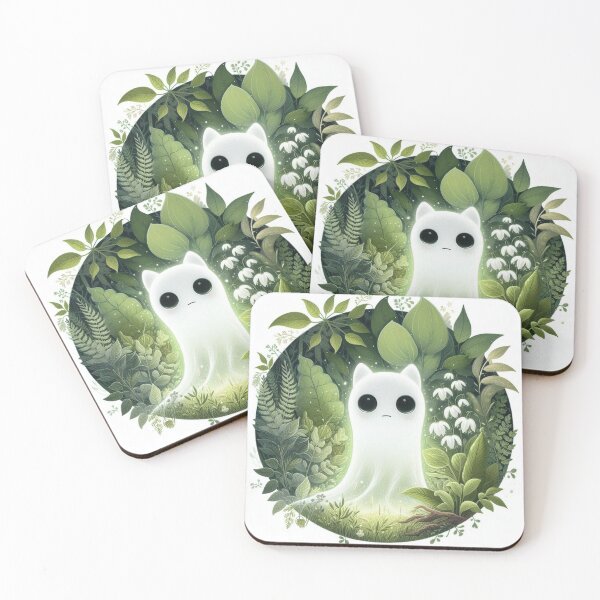 Item preview, Enchanted Forest Ghost Cat Spirit Art designed and sold by BigBlueArt.