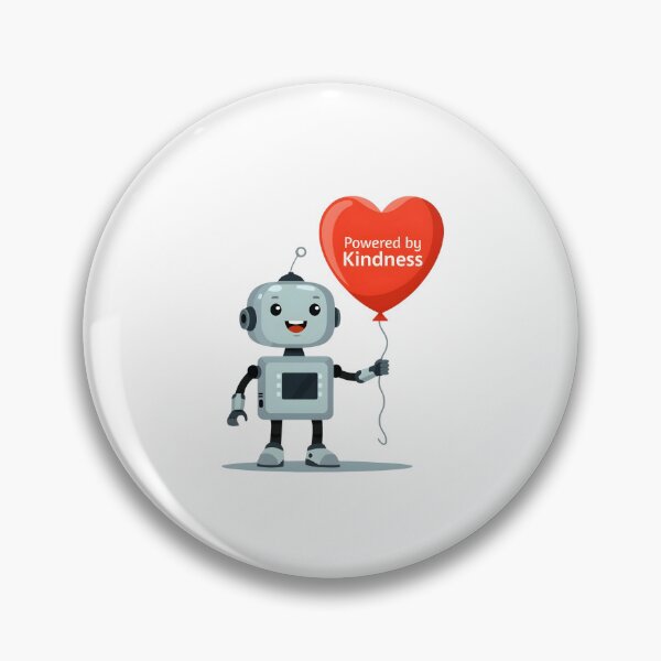 Item preview, Powered by Kindness Robot – Cute Heart Balloon Bot designed and sold by Kavya Art.