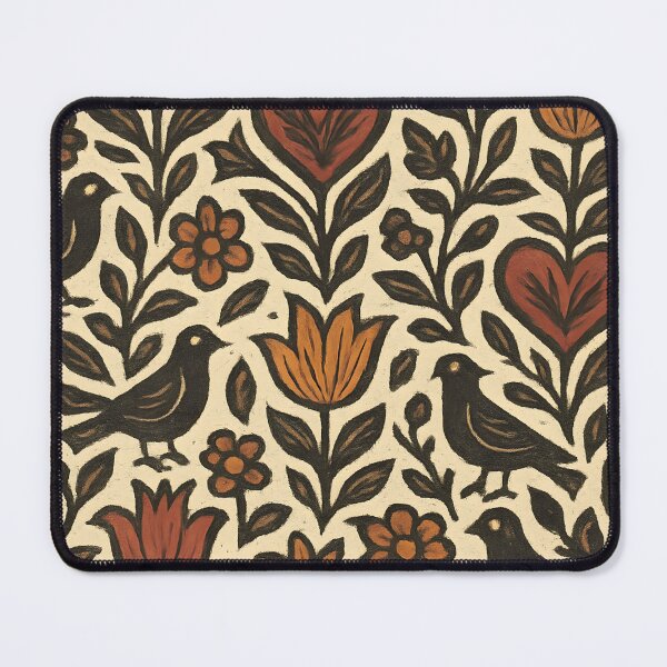 Item preview, Pennsylvania Dutch Folk Tapestry – Heart & Flower Motif designed and sold by Artsy-With.