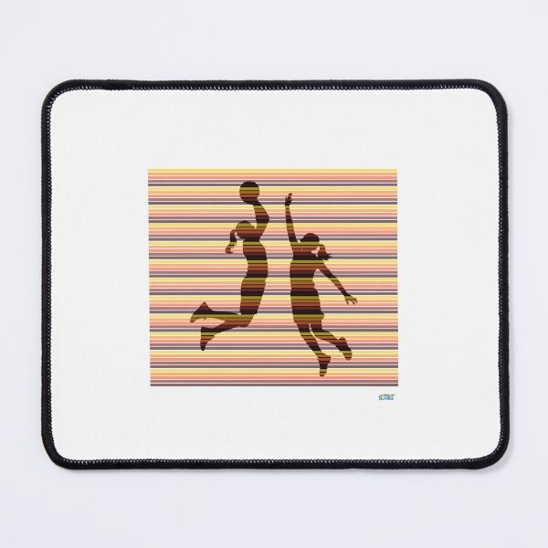 Item preview, HOOPER GIRLS attack and defence. Red stripes: Retro abstract basketball shirt designed and sold by SlanTee.