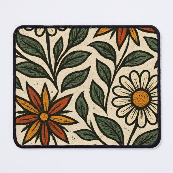 Item preview, Pennsylvania Dutch Folk Floral Tapestry – Daisy & Star Pattern designed and sold by Artsy-With.