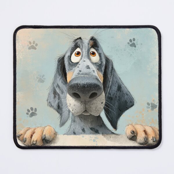 Item preview, Grand Bleu de Gascogne Peeking over Wall 02 designed and sold by Elisabeth Lucas.