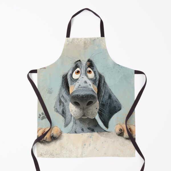 Item preview, Grand Bleu de Gascogne Peeking over Wall 02 designed and sold by Elisabeth Lucas.