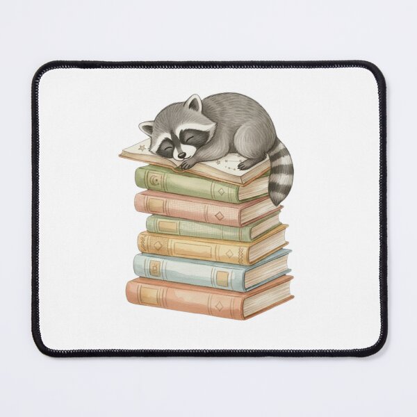 Item preview, Raccoon is sleeping book books catnap cute kawaii cat kitten cats kitty designed and sold by CheeseBlueprint.