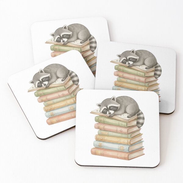 Item preview, Raccoon is sleeping book books catnap cute kawaii cat kitten cats kitty designed and sold by CheeseBlueprint.