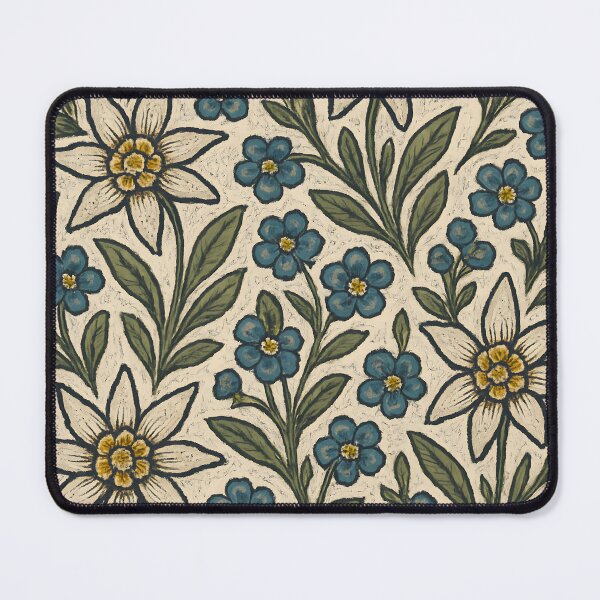 Item preview, German Bauernmalerei Floral Tapestry – Edelweiss Pattern designed and sold by Artsy-With.