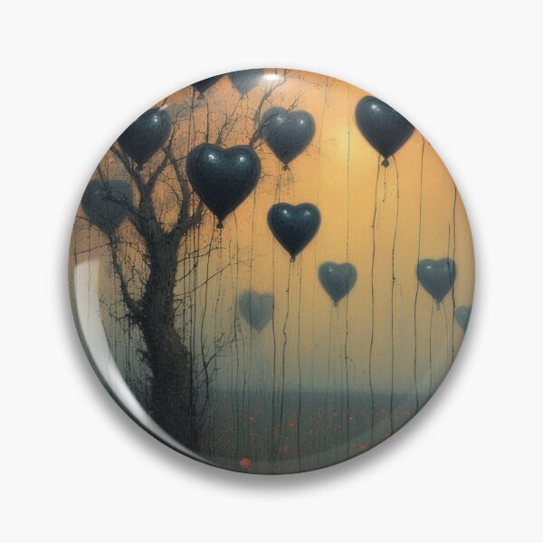 Item preview, Heart-shaped balloons in a field of flowers along the path designed and sold by Mianku | Für das Leben.