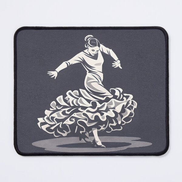 Aperçu de l'œuvre Silhouette de danseuse de flamenco – Illustration vectorielle grunge sombre créée et vendue par InNyutLab.