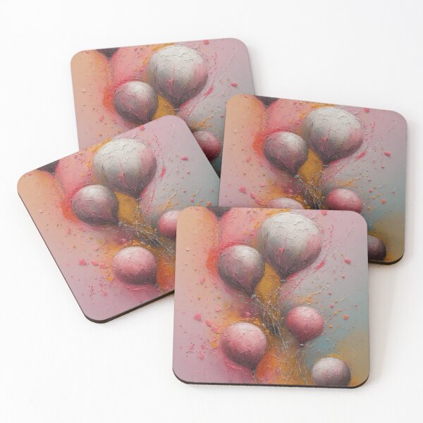 Item preview, Floating balloons in pastel colors painting designed and sold by Mianku | Für das Leben.