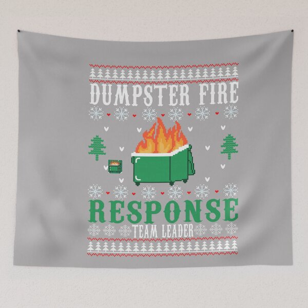 Item preview, Dumpster Fire Response Team Leader Christmas Ugly Working  designed and sold by ArleneRowe.