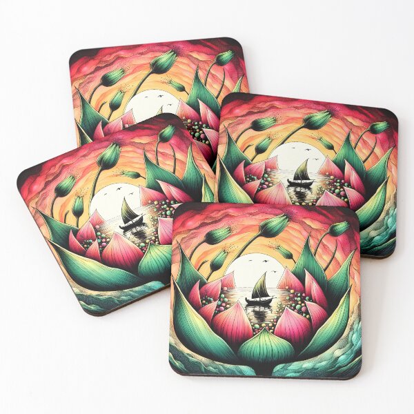 Item preview, Flower Boat, Ai Generated Art  designed and sold by ACC .