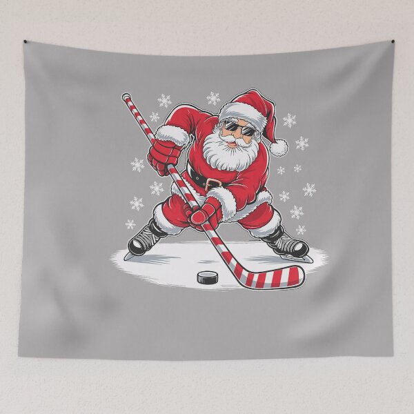 Item preview, Funny Christmas Santa Playing Ice Hockey Xmas Sport Game day designed and sold by ArleneRowe.