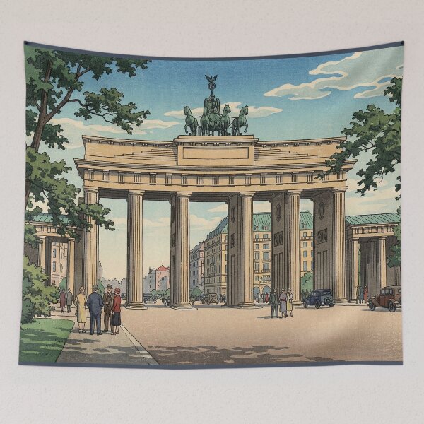 Item preview, Brandenburg Gate Japanese Woodblock Print designed and sold by Takeda-art.