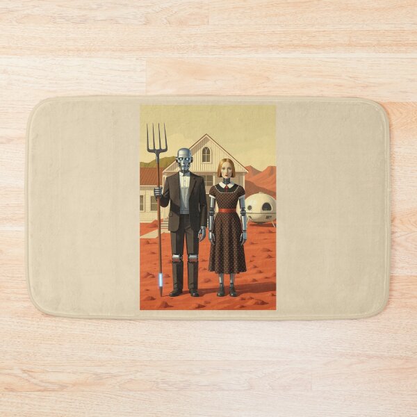 Item preview, "American Gothic Bots on Mars" designed and sold by TheWonkyEaselCo.