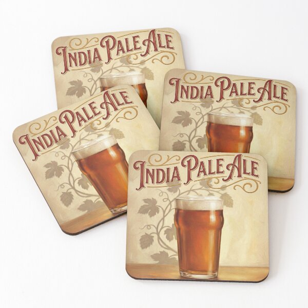 Item preview, INDIA PALE ALE HOPPY & PROUD Vintage 1950s English Pint Poster designed and sold by Cozy-Old-Pub.