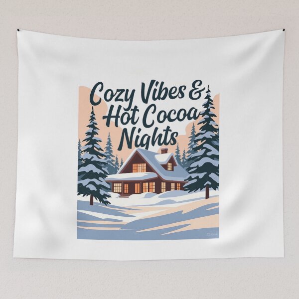 Item preview, Cozy Vibes & Hot Cocoa Nights – Winter Holiday Tee designed and sold by EcoArtTees.