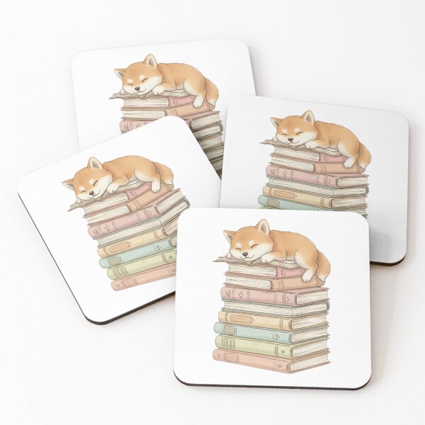 Item preview, Shiba inu is sleeping book books catnap cute kawaii cat kitten cats kitty designed and sold by CheeseBlueprint.