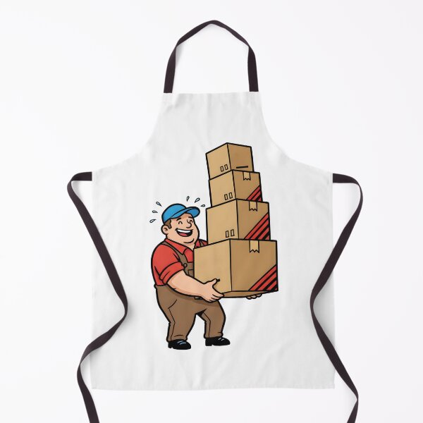 Item preview, delivery man carries heavy boxes designed and sold by Nikoleta Vukovic.