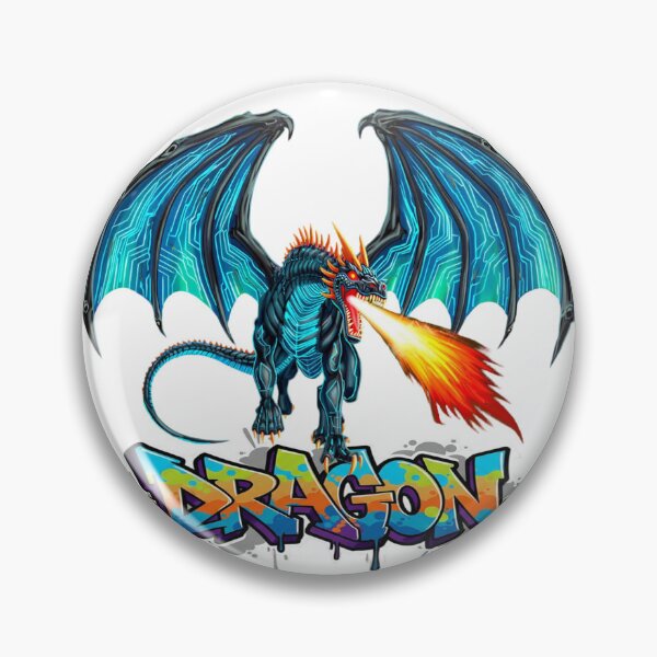Item preview, Fire-Breathing Graffiti Dragon Illustration designed and sold by newvisionart191.