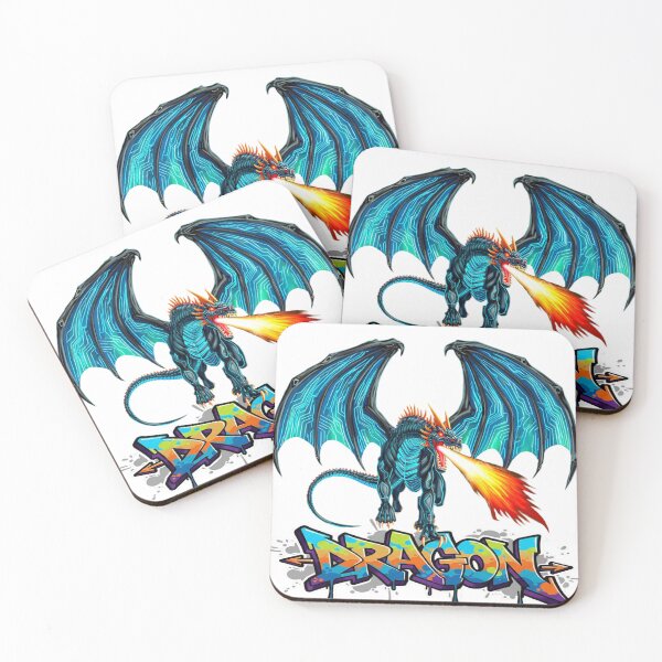Item preview, Fire-Breathing Graffiti Dragon Illustration designed and sold by newvisionart191.