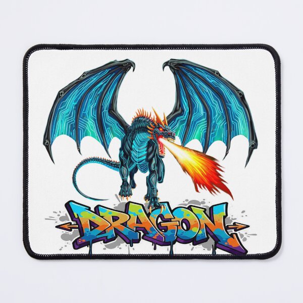 Item preview, Fire-Breathing Graffiti Dragon Illustration designed and sold by newvisionart191.