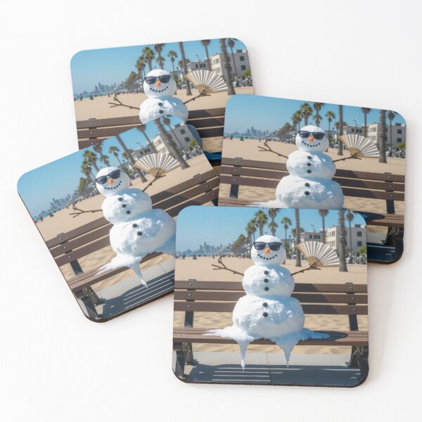 Item preview, "Snowman on the Beach – Melting in Style" designed and sold by TheWonkyEaselCo.