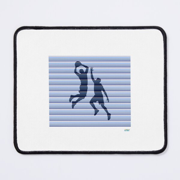 Item preview, Hooper shirt - attack and defense with blue stripes: Retro abstract basketball shirt designed and sold by SlanTee.