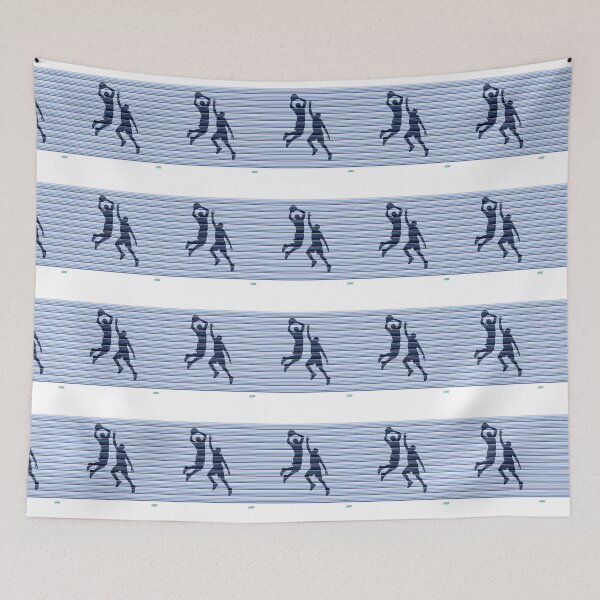 Item preview, Hooper shirt - attack and defense with blue stripes: Retro abstract basketball shirt designed and sold by SlanTee.