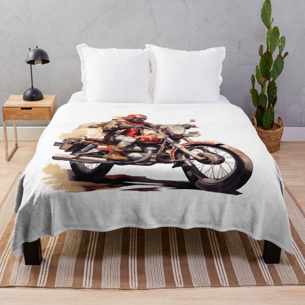 Item preview, Retro Adventurer Motorcycle Rider – Vintage Biker Illustration designed and sold by DesignArtist.ia.