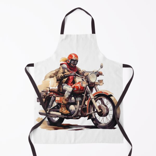 Item preview, Retro Adventurer Motorcycle Rider – Vintage Biker Illustration designed and sold by DesignArtist.ia.