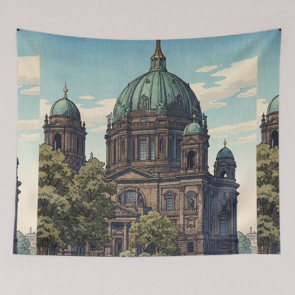 Item preview, Berlin Cathedral Japanese Woodblock Print designed and sold by Takeda-art.
