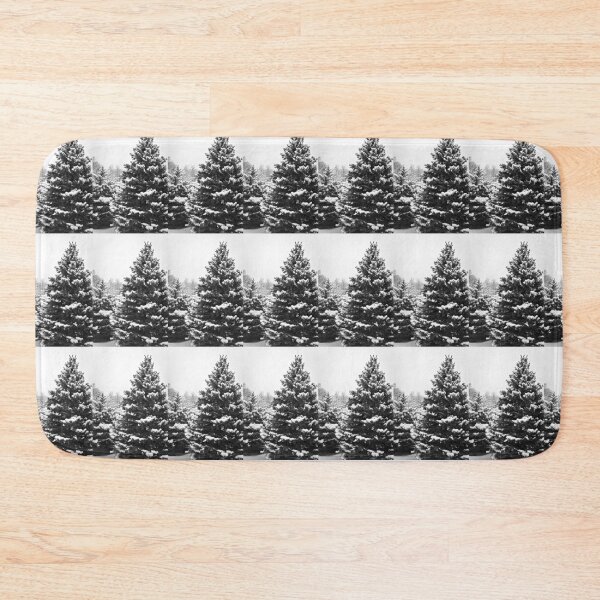 Item preview, Snow Covered Evergreen Trees in Black and White designed and sold by WD-Artist.
