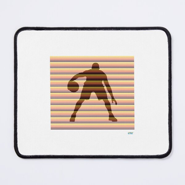 Item preview, Streetball HOOPER T SHIRT facing offf with red stripes: Retro abstract basketball shirt designed and sold by SlanTee.