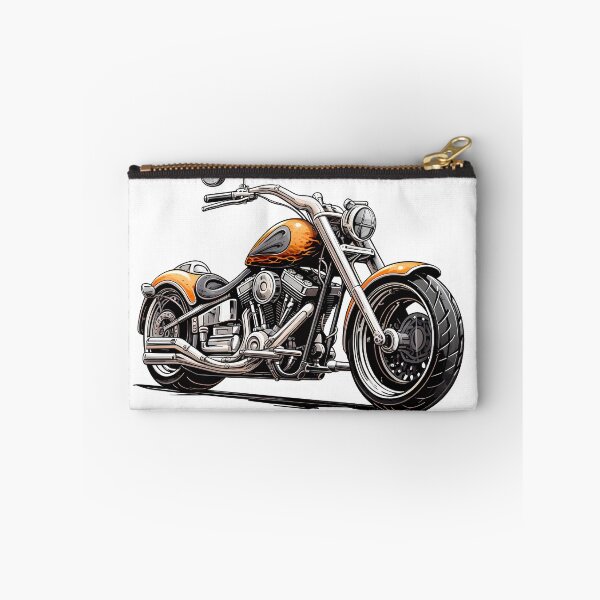 Item preview, Custom Orange Chopper Motorcycle – Detailed Biker Illustration designed and sold by DesignArtist.ia.