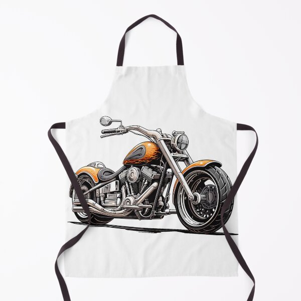 Item preview, Custom Orange Chopper Motorcycle – Detailed Biker Illustration designed and sold by DesignArtist.ia.