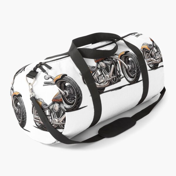 Item preview, Custom Orange Chopper Motorcycle – Detailed Biker Illustration designed and sold by DesignArtist.ia.