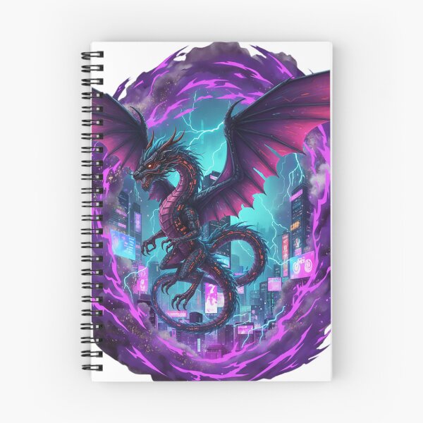 Item preview, Dark Cyber Dragon in Neon Portal designed and sold by newvisionart191.